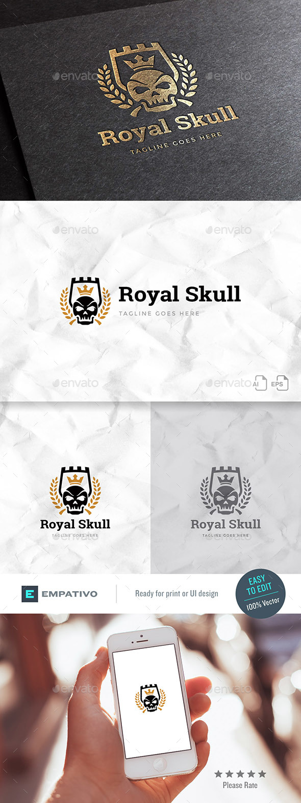 Royal Skull Logo Template