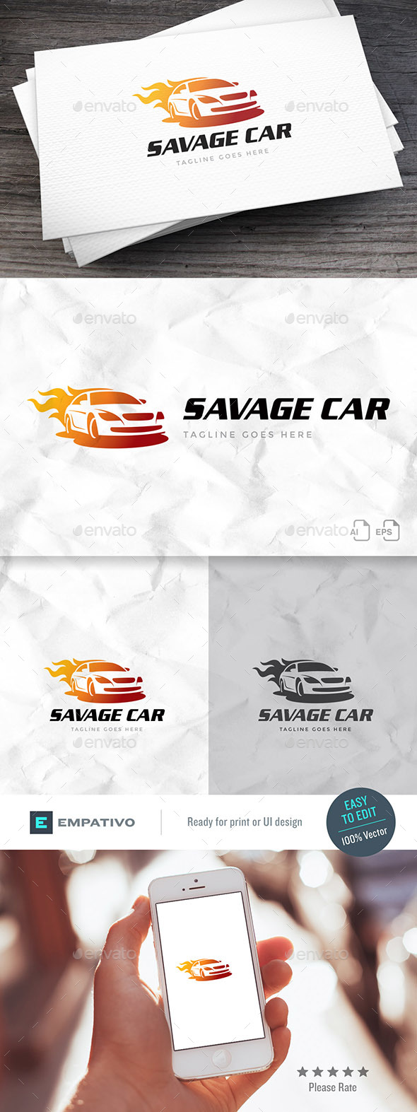 Savage Car Logo Template