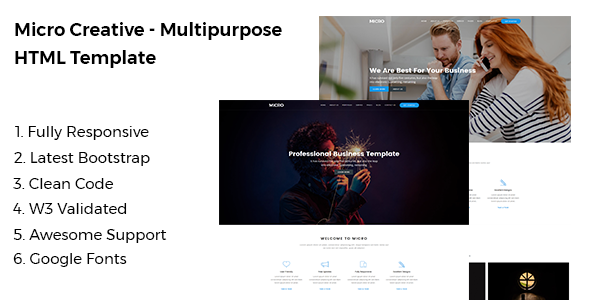 Micro - Creative Multipurpose HTML Template