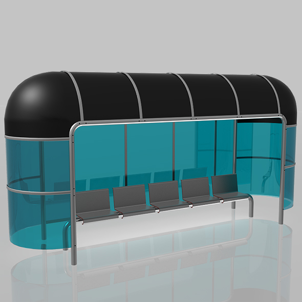 Bus Stop Shelter - 3Docean 20462616