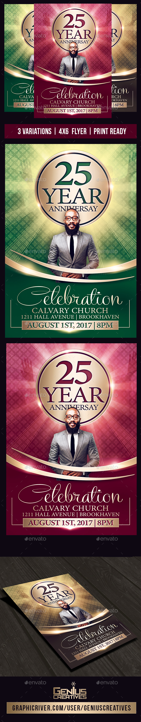 Church Anniversary Flyer - Church Flyers