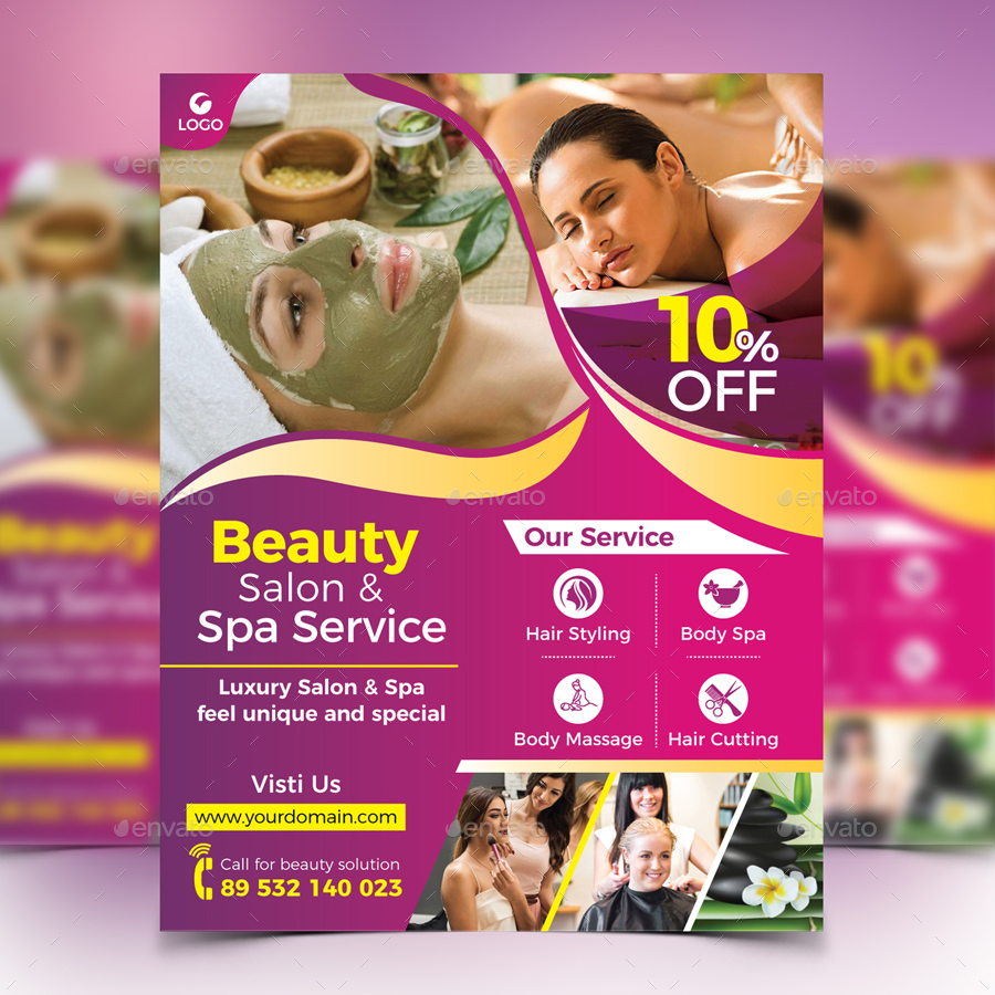 Women Salon & Spa Flyer by design_station | GraphicRiver