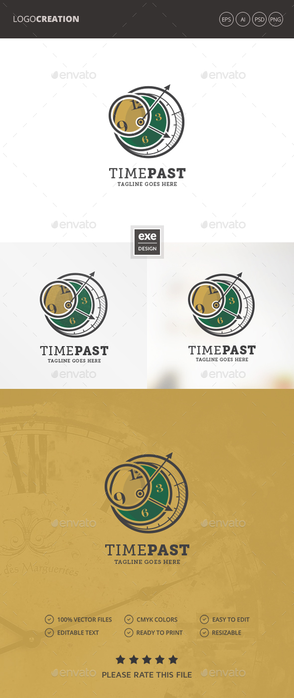 GraphicRiver Clock Logo 20463674 GraphicRiver Clock Logo 20463674
