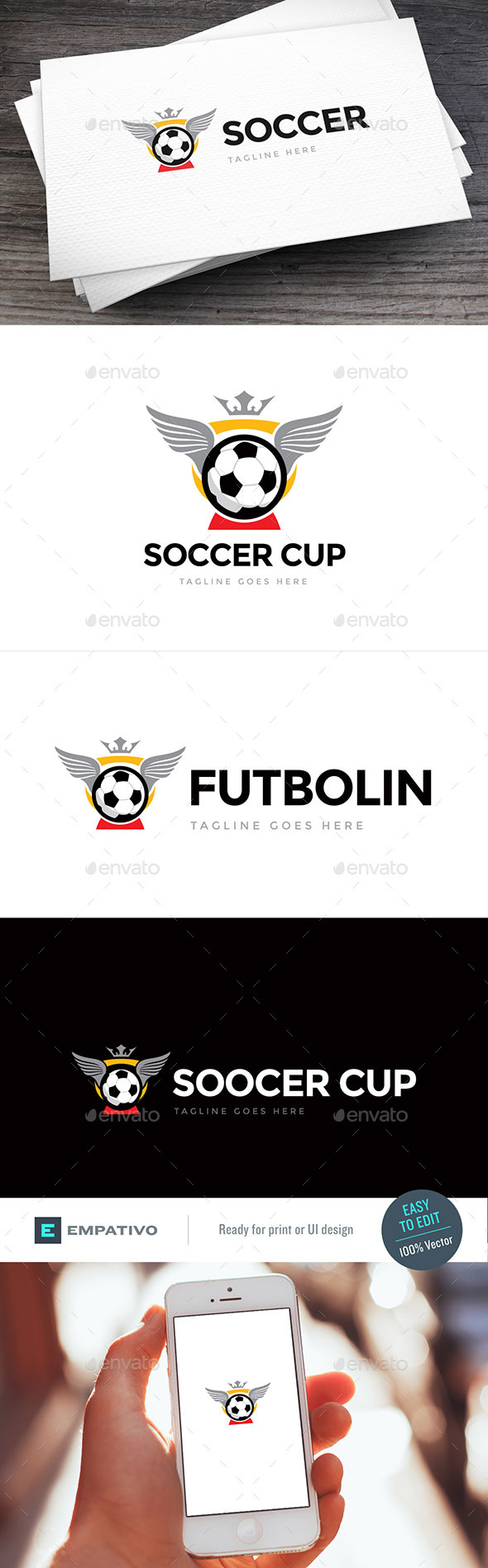 Soccer Cup Logo Template - Objects Logo Templates