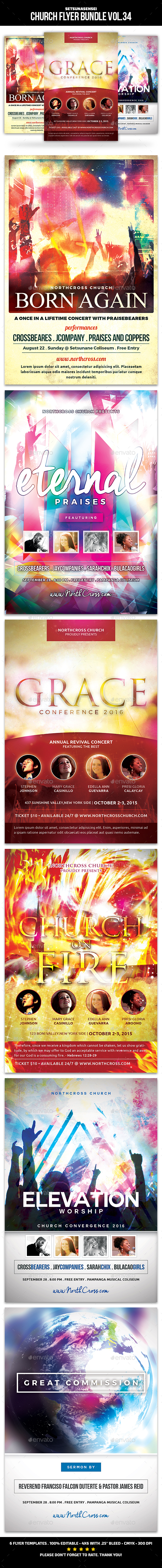 Church Flyer Bundle Vol. 34 - Church Flyers