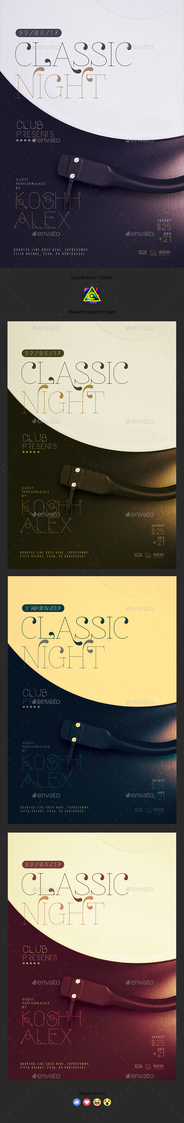 Classic Night Poster - Clubs & Parties Events