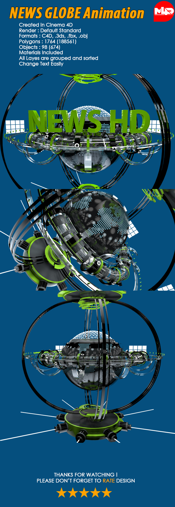 News Globe Futuristic - 3Docean 20464465