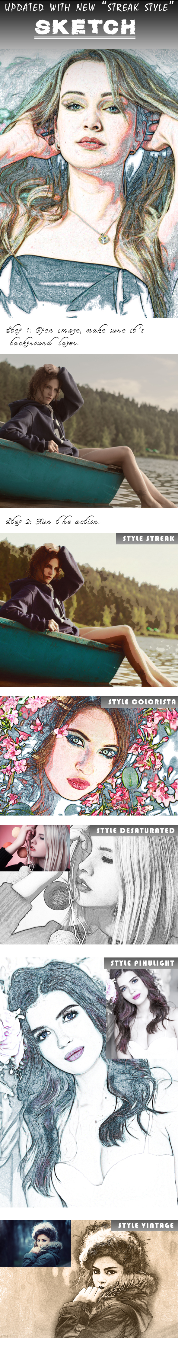 Sketch Photoshop Action - Photo Effects Actions