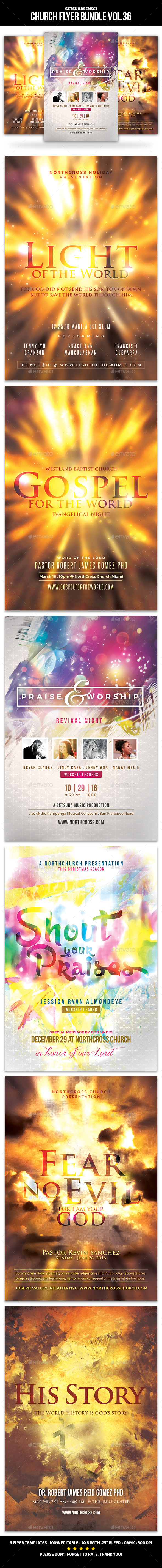 Church Flyer Bundle Vol. 36 - Church Flyers