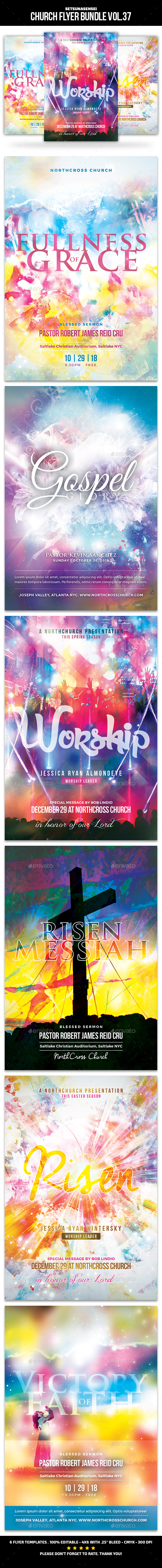 Church Flyer Bundle Vol. 37 - Church Flyers
