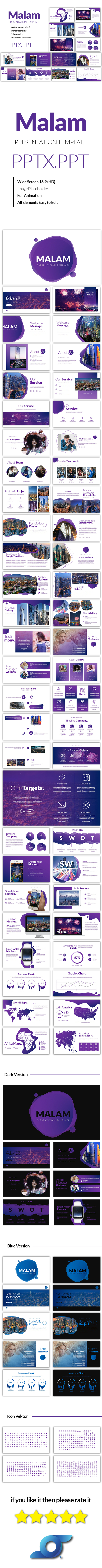 Malam Modren Powerpoint Template - Abstract PowerPoint Templates