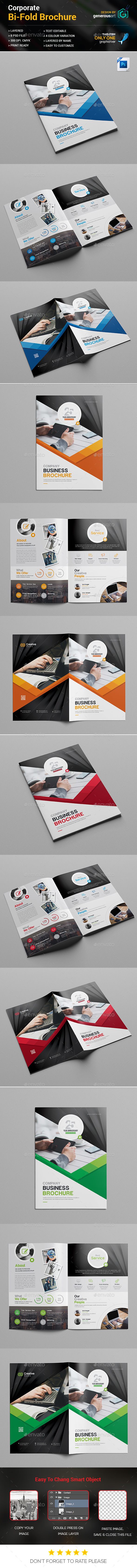 Bi-Fold Brochure Template - Corporate Brochures