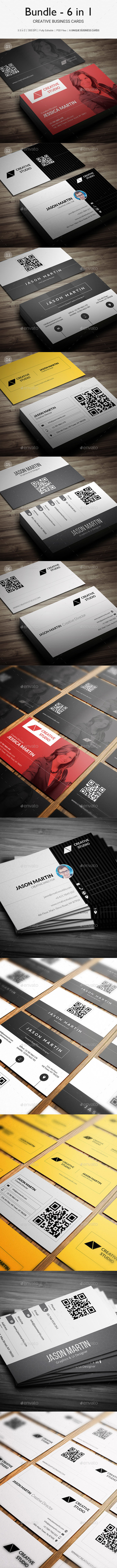 Bundle - 6 in 1 - Creative Business Cards - B29 - Creative Business Cards