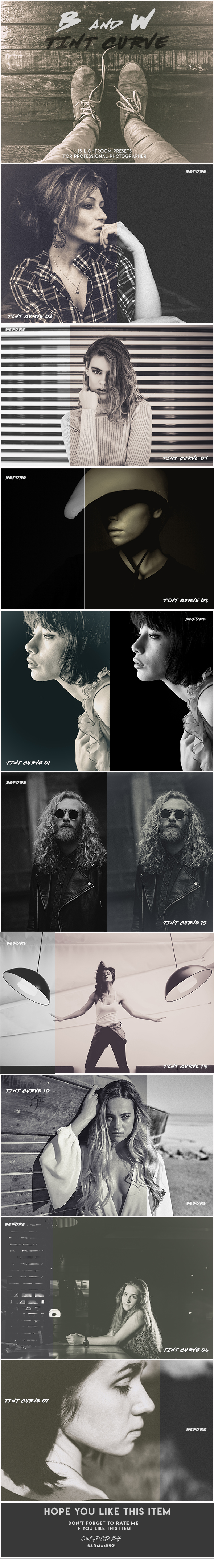 B&W Tint Curve Lightroom Presets - Lightroom Presets Add-ons