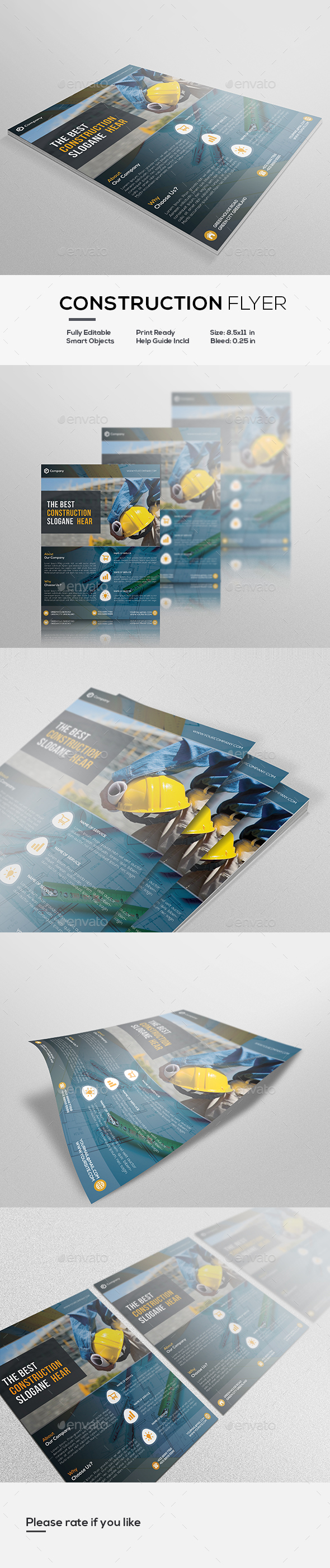 Construction Flyer Template - Corporate Flyers