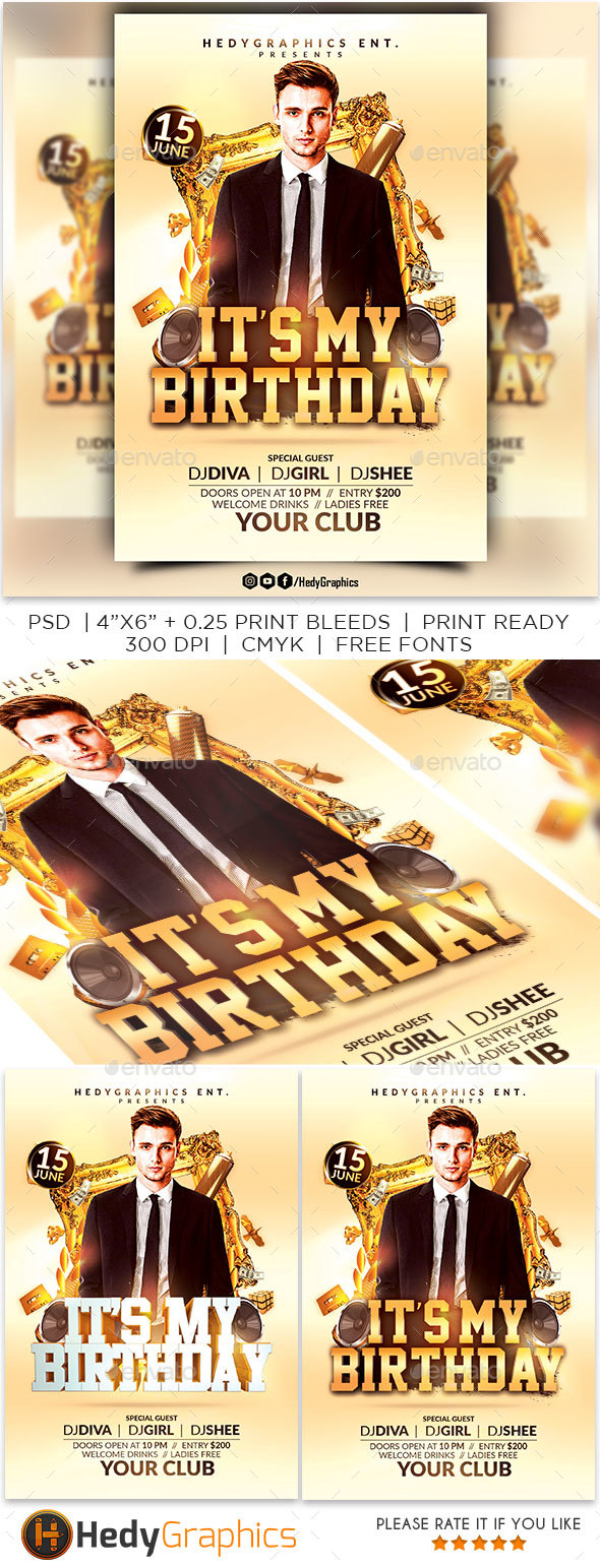 It's My Birthday - Events Flyers