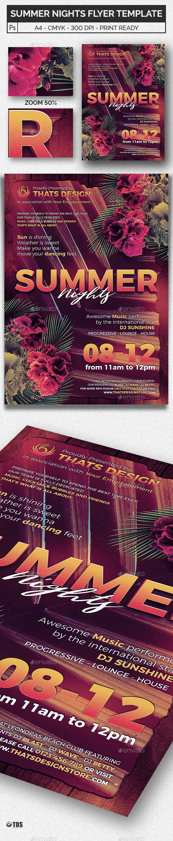 Summer Nights Flyer Template