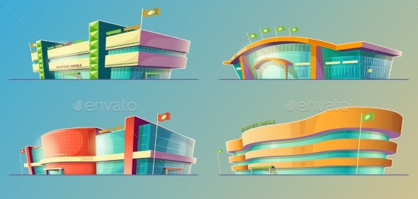 Set of Vector Cartoon Illustrations, Various - Objects Vectors