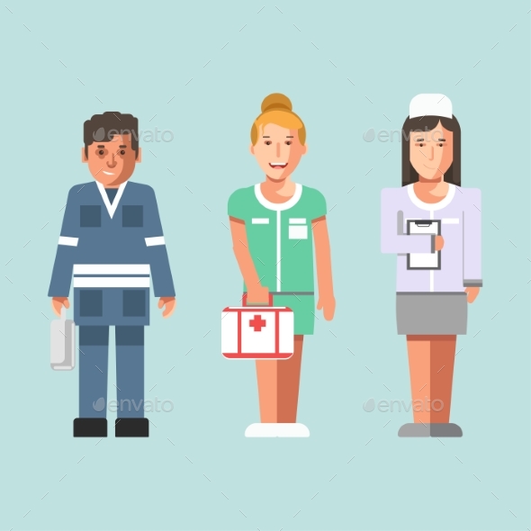 Representatives of Medical Service in Uniform - Health/Medicine Conceptual