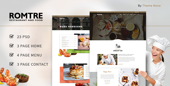 ROMTRE - Cafe & Restaurant PSD