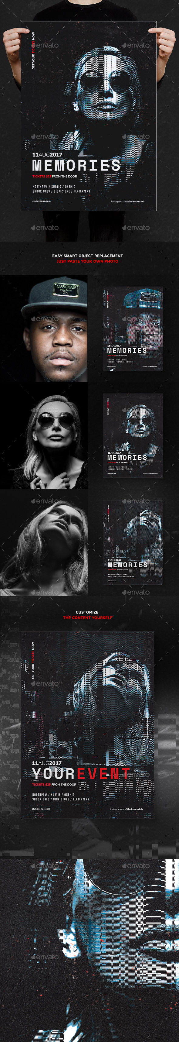 Memories Flyer / Poster Template - Clubs & Parties Events