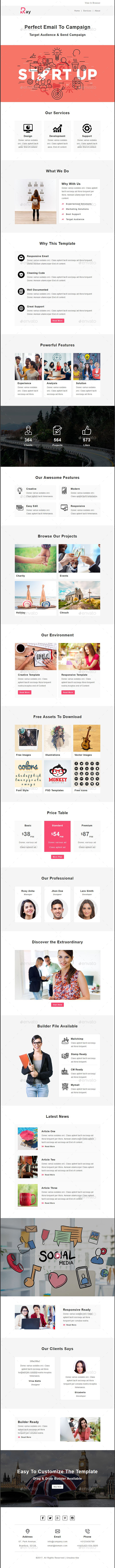 Ray - Email PSD Template - E-newsletters Web Elements