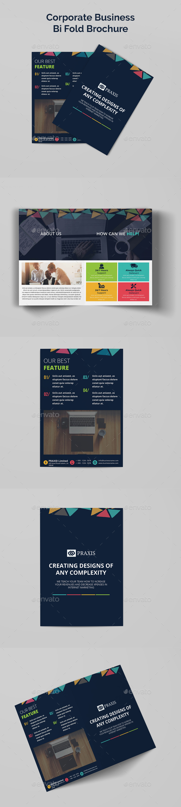 Corporate Business Bi Fold Brochure - Corporate Brochures