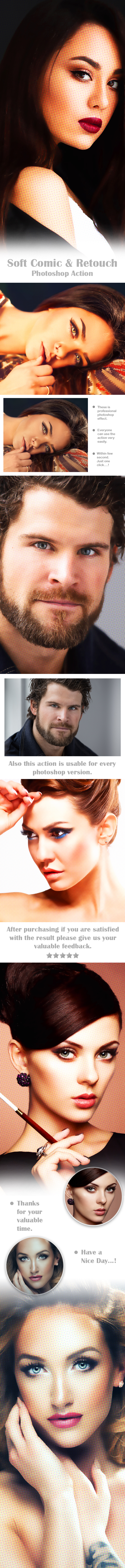 Soft Comic & Retouch - Photo Effects Actions