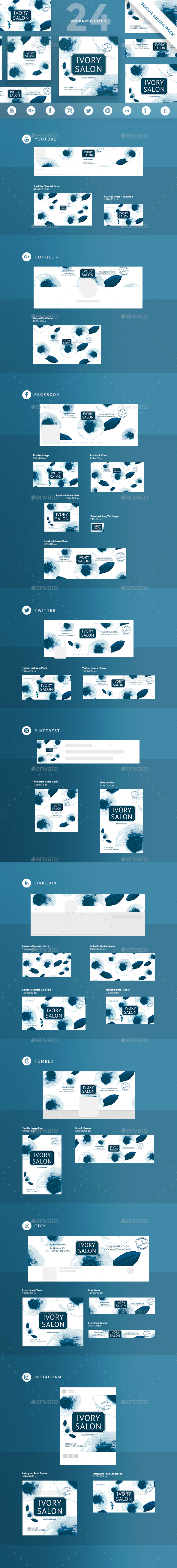 Ivory Salon Social Media Pack - Miscellaneous Social Media