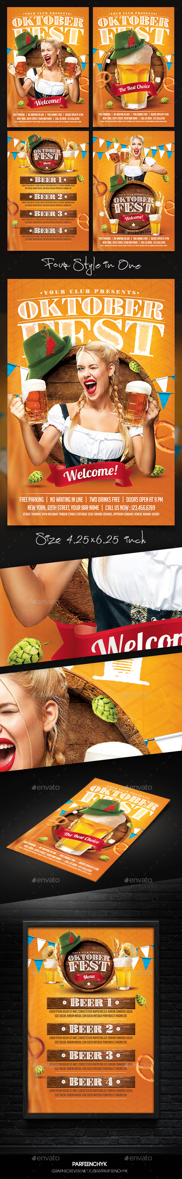 Oktoberfest Flyer - Clubs & Parties Events