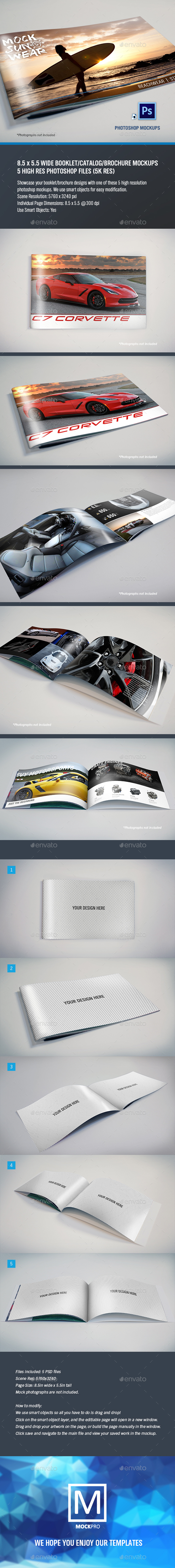 Wide Format Catalog/Booklet Mockups - Books Print