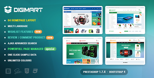 Digimart PrestaShop 1.7 Theme For Digital Template