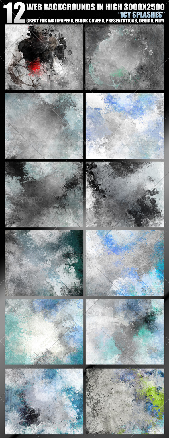 12 Web Backgrounds in High 3000x2500 Resolution