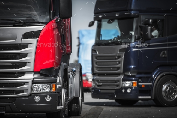 Euro Trucks Convoy - Stock Photo - Images