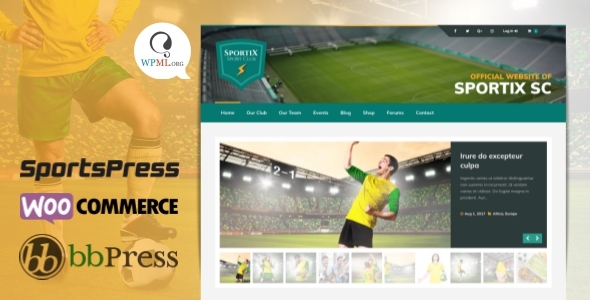 Sportix WordPress SportsPress theme