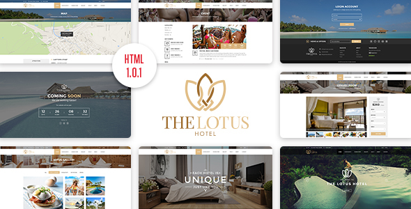 Lotus - Hotel Booking HTML Template - Travel Retail
