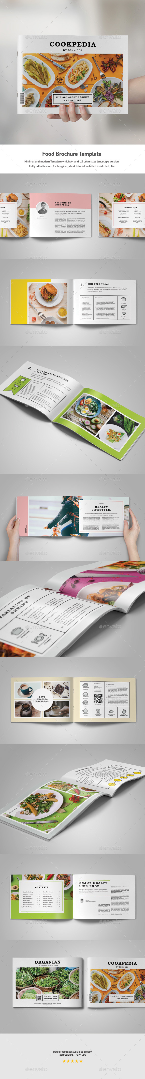Food Brochure Template - Portfolio Brochures