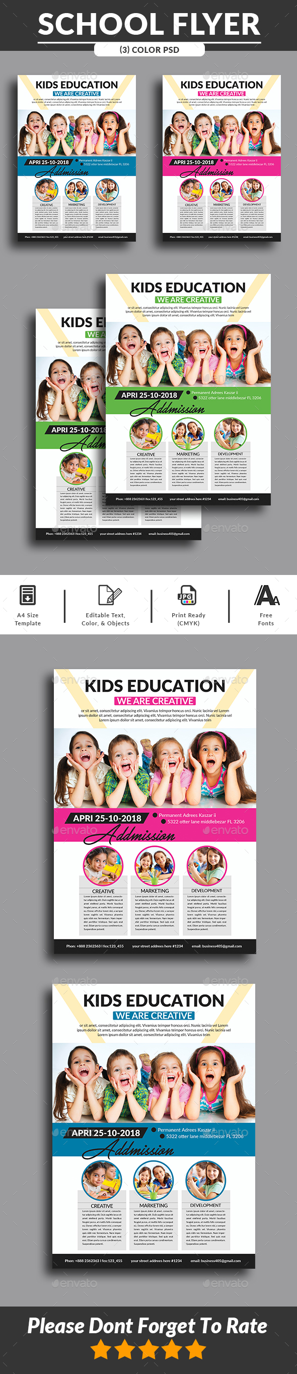 School Flyer Print Templates - Corporate Flyers