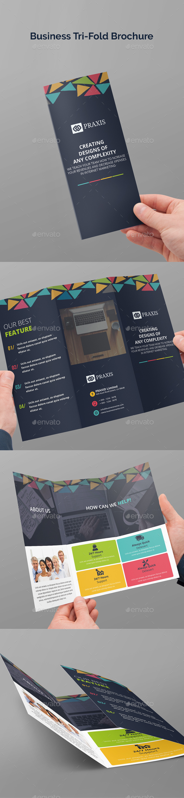 Business Tri-Fold Brochure - Corporate Brochures