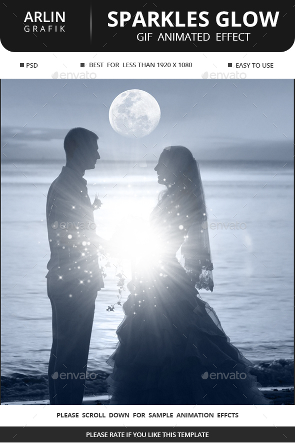 Gif Animated Sparkles Glow - Photo Templates Graphics
