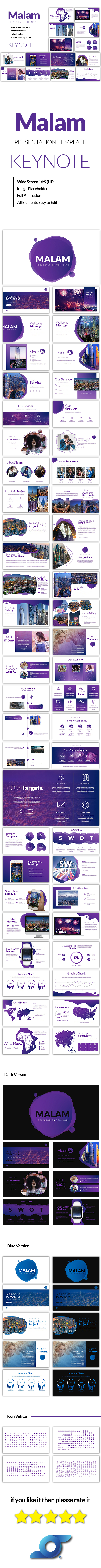 Malam Modren Keynote Template - Abstract Keynote Templates