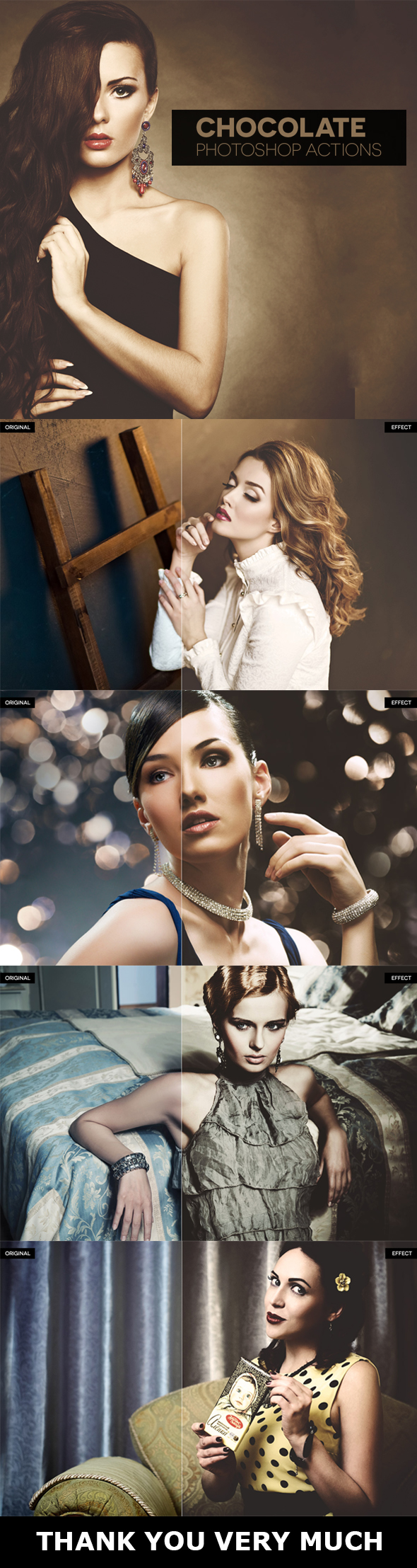 10 Chocolate Photoshop Actions - Photo Effects Actions