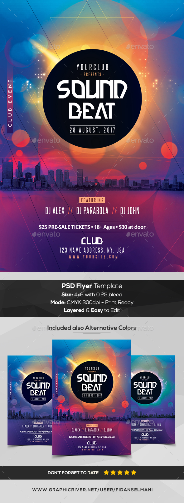 Sound Beat - PSD Flyer Template - Flyers Print Templates