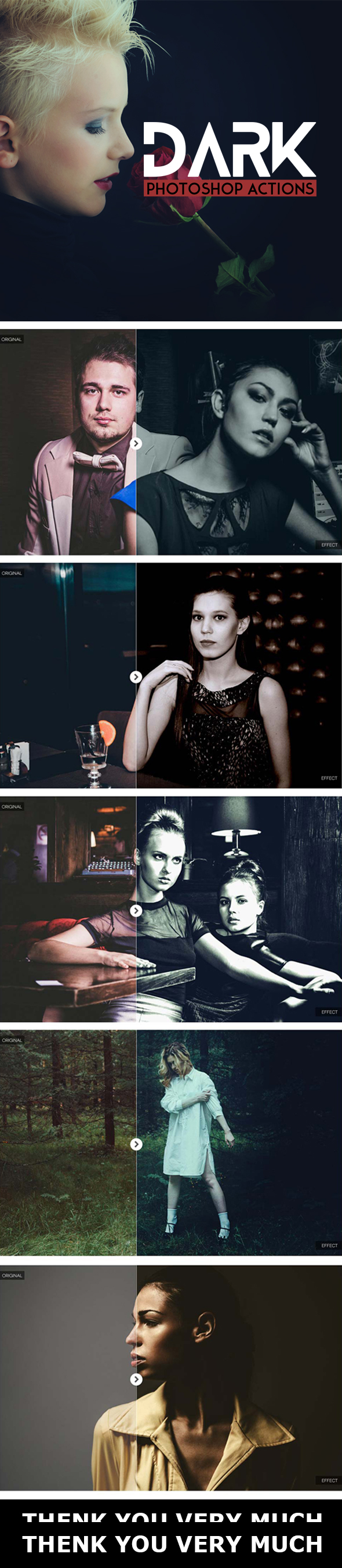 Dark Photography Photoshop Actions - Photo Effects Actions