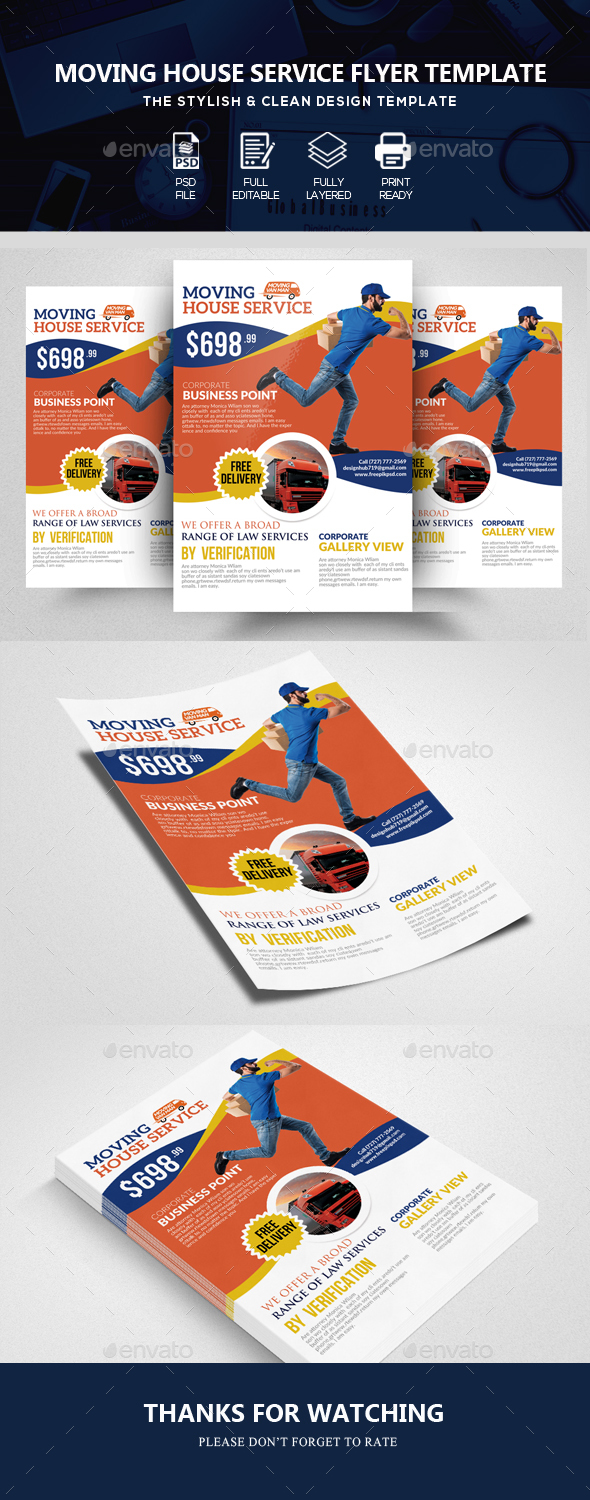 Moving House Service Flyer Templates - Corporate Flyers
