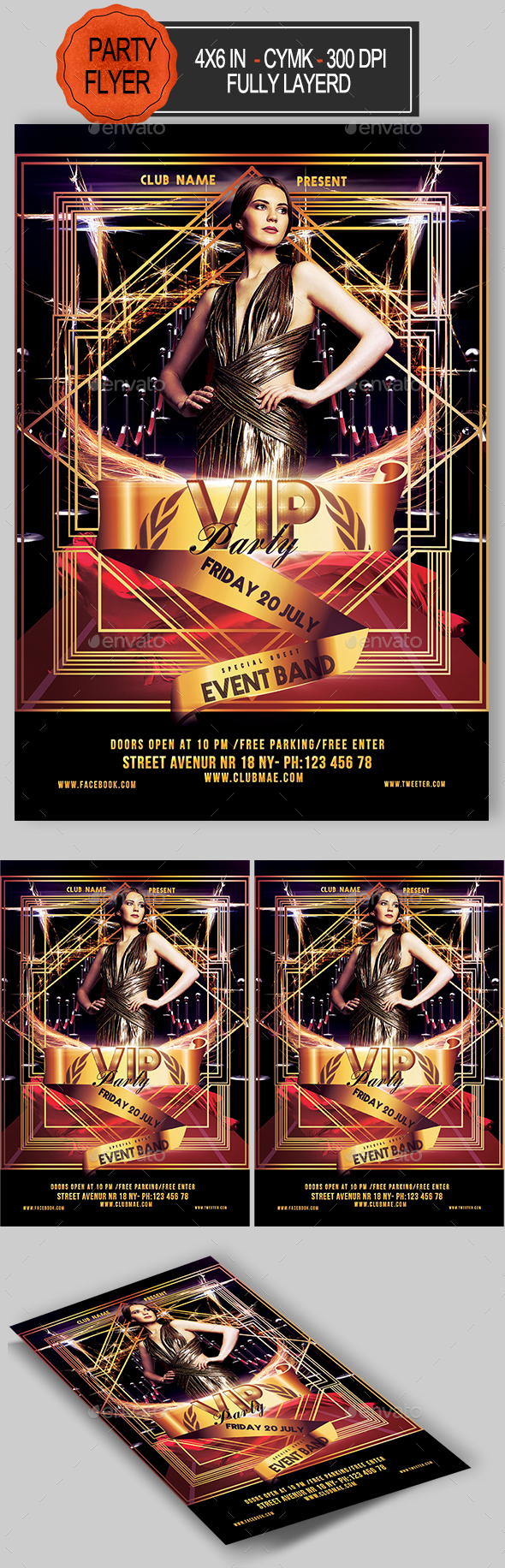 VIP Party Flyer - Clubs & Parties Events