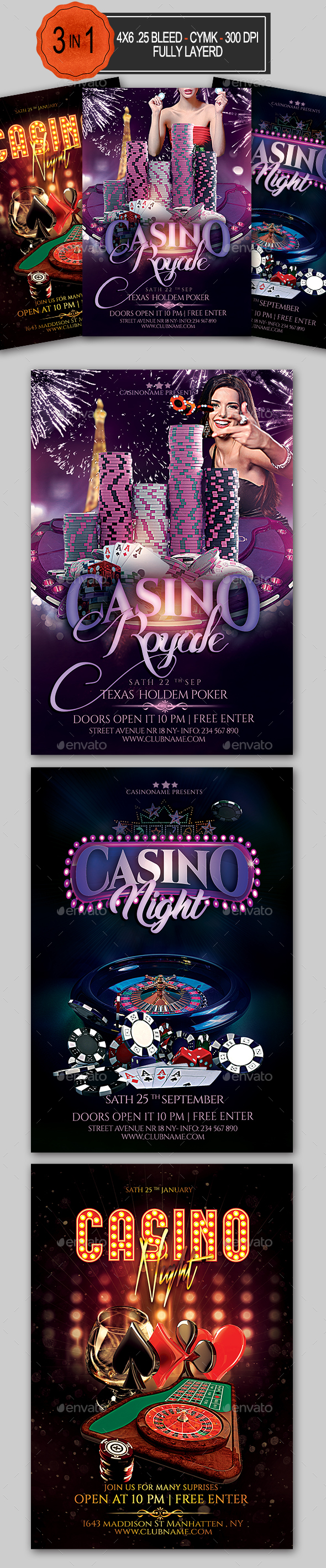 Casino Flyer Bundle