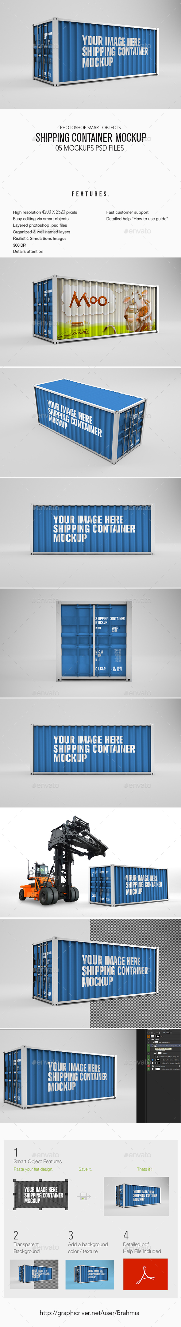 Shipping Container Mockup - Signage Print