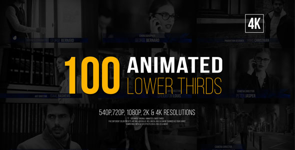 100 Animated Lower - VideoHive 20477107