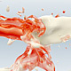 Milk and juice fluid collision - VideoHive Item for Sale